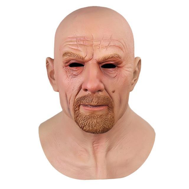 Bald Old Latex Headgear Halloween Funny Cosplay