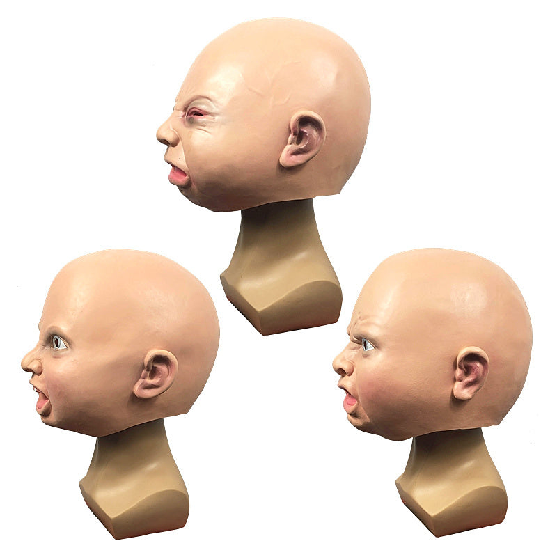 Cute Children Latex Headgear Mask Funny Face Headgear For Masquerade Party