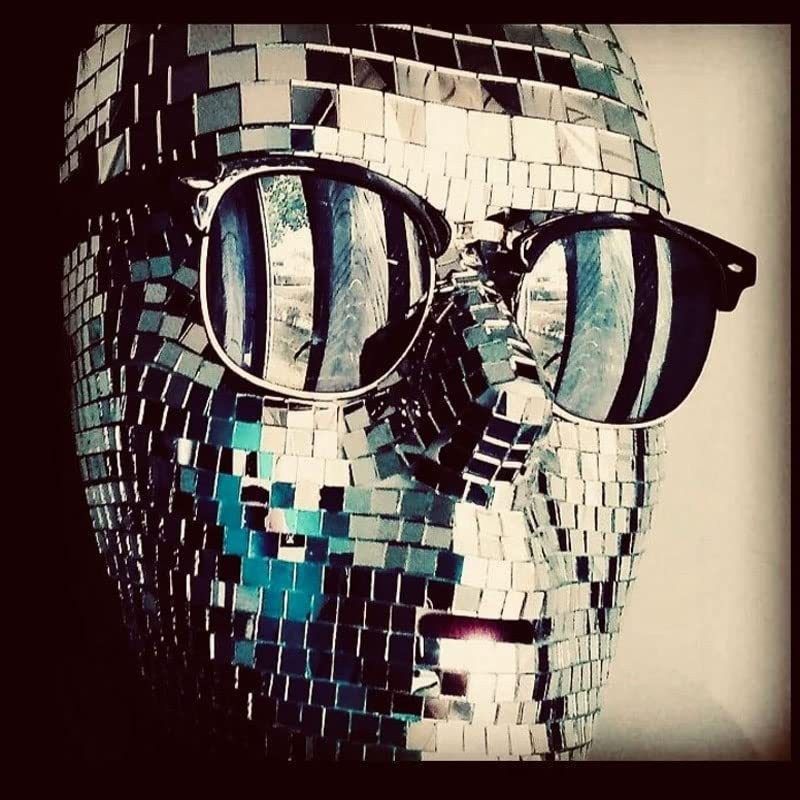 Mirror Reflective Glass Party Headwear Helmet