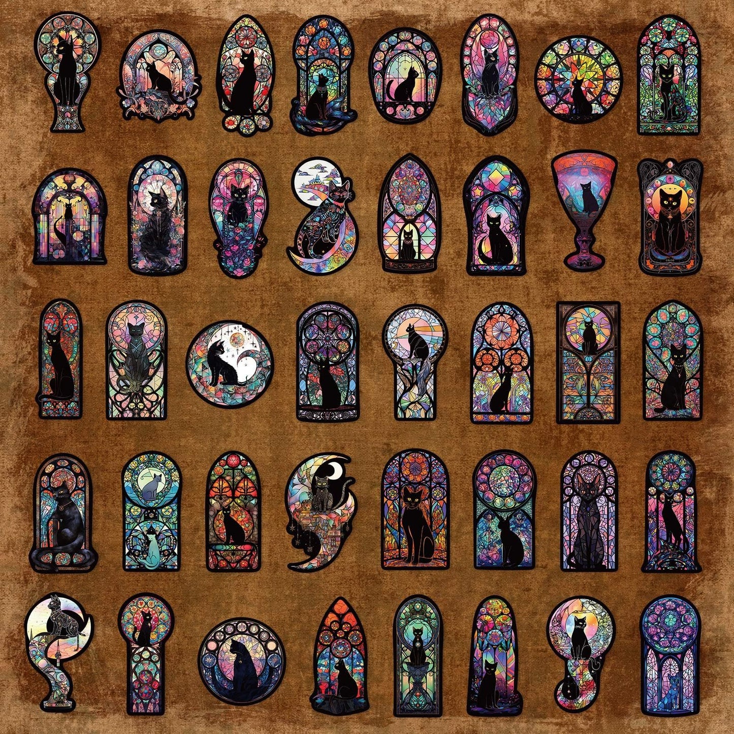 Gothic Black Cat Stickers, Graffiti Decals, Gothic Accessories, Scrapbook Stickers For Laptop, Skateboard, Water Bottle, Luggage, Phone, For Teens And Adults,Amazon Is Banned