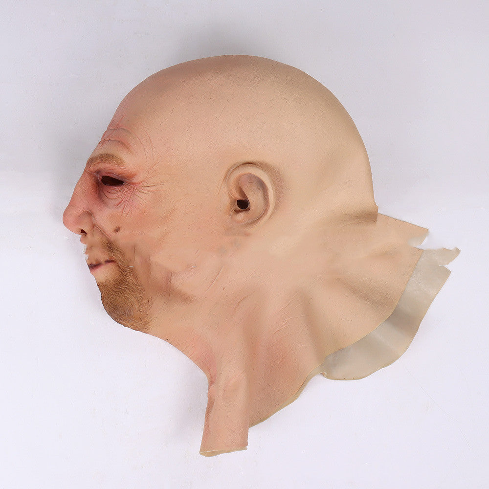 Bald Old Latex Headgear Halloween Funny Cosplay