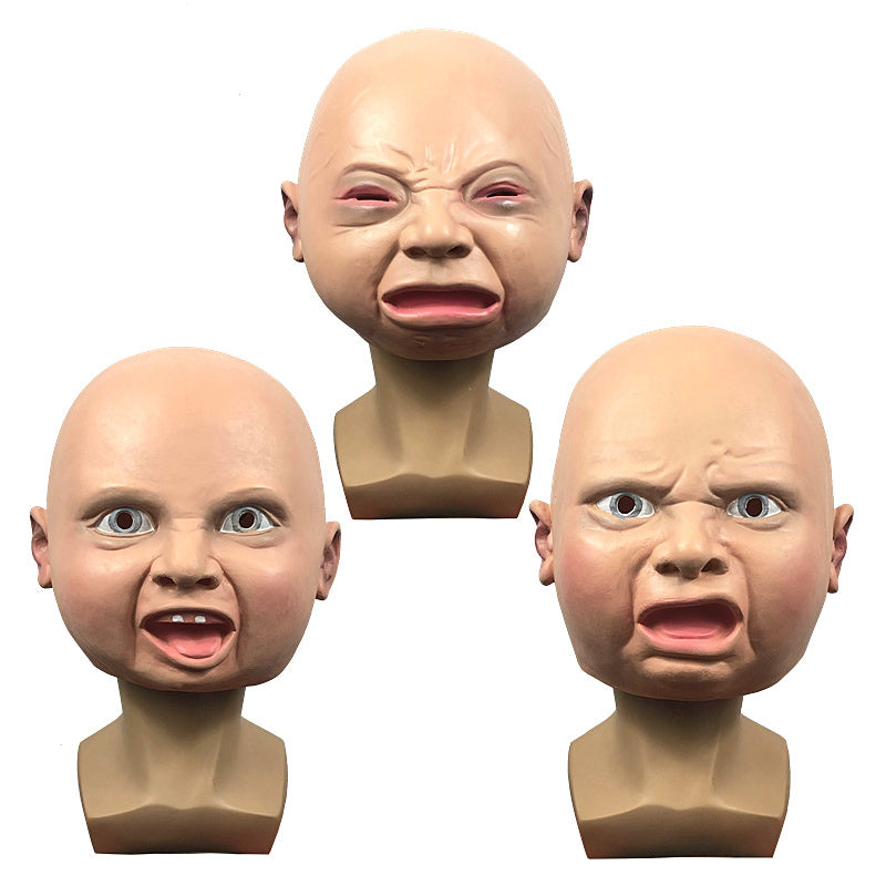 Cute Children Latex Headgear Mask Funny Face Headgear For Masquerade Party